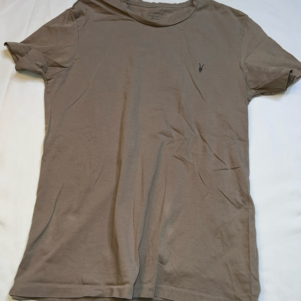 Sold All Saints Taupe Short Sleeve Tee